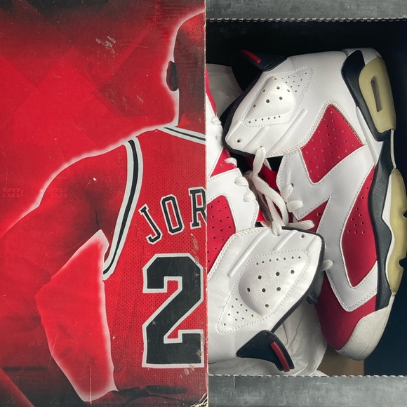 NWOT Jordan 6 Retro OG Mid Carmine US 10.5 - Picture 4 of 10